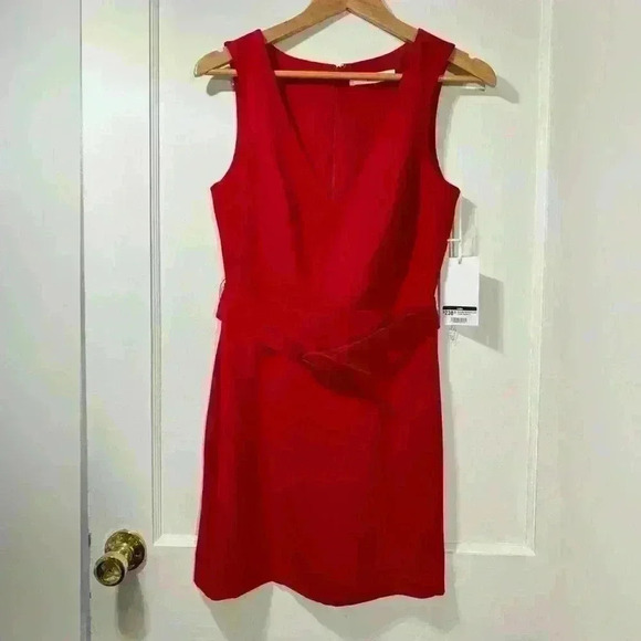 🍓NWT AMANDA UPRICHARD Gail Belted Mini Dress - Picture 5 of 11